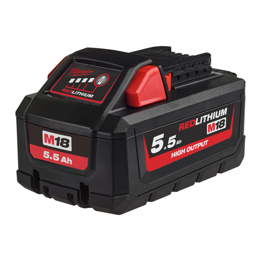 MILWAUKEE M18 HB55 - 18V 5,5Ah HIGH-OUTPUT Red Lithium - système M18 
