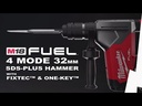 M18 ONEFHPX-0 - Perforateur SDS+ 30mm FUEL ONE KEY Fixtec, 18V - MILWAUKEE 