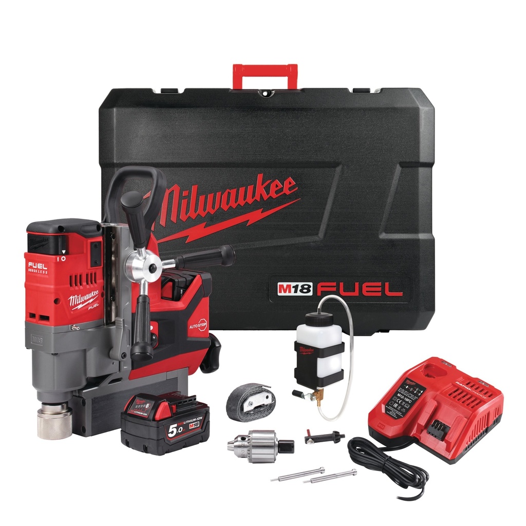 MILWAUKEE M18 FMDP-502C - Perceuse Magnétique FUEL 18V, 5,0 Ah, 2 Vitesses, Profondeur max 50mm