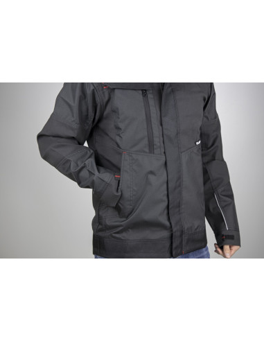 Veste bicolore stretch GRIS NUIT / NOIR - AXONE 2325 - LMA