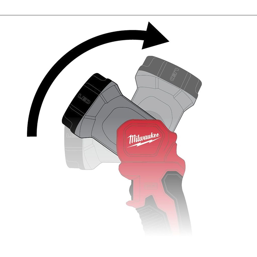 MILWAUKEE M18 TLED-0 - Lampe torche à tête orientable 18V, sans batterie, 120 Lumens