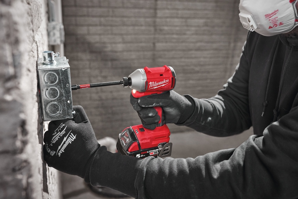 MILWAUKEE M18 BLIDR-502X - Visseuse à chocs compacte Hex 1/4 BRUSHLESS, 18V, 5,0Ah, 3 vitesses, 190 Nm