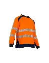 T-shirt manches longues haute visibilité orange fluo / bleu fo - LMA - 9208