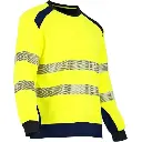 T-shirt manches longues haute visibilité jaune fluo / bleu fo - LMA - 9207
