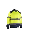 Sweat haute visibilité à col rond - jaune fluo / mar - LMA - 8082