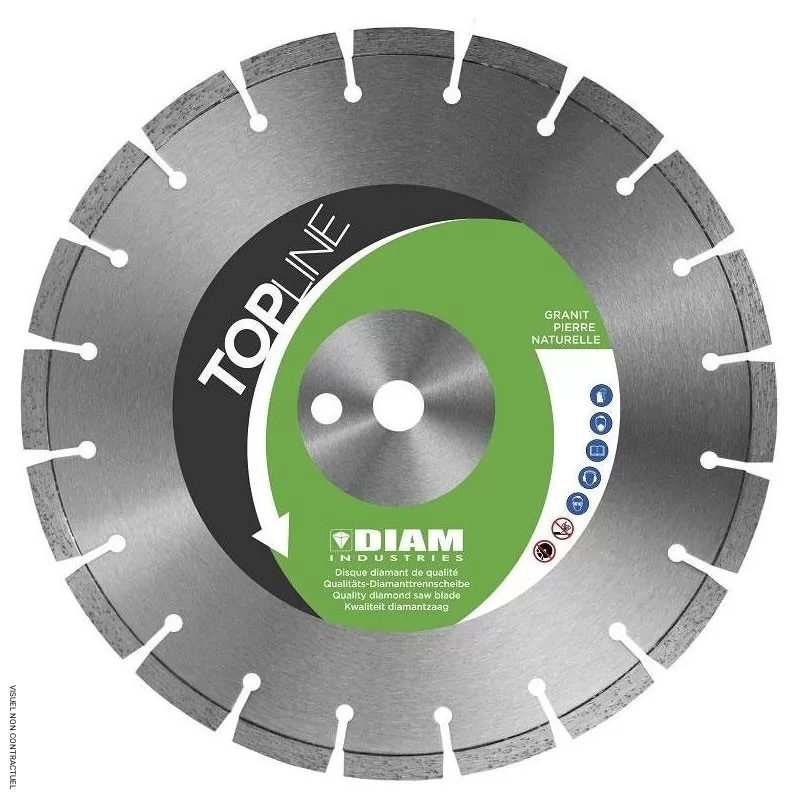 Disque diamanté spécial granit / béton armé / pierre de bordure - DIAM INDUSTRIE - GB80