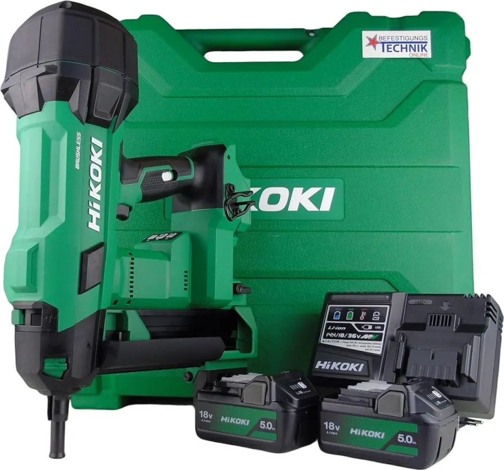 Cloueur béton autonome sans gaz avec 2batt. 5.0ah + chargeur - HIKOKI - NC1840DAWQ