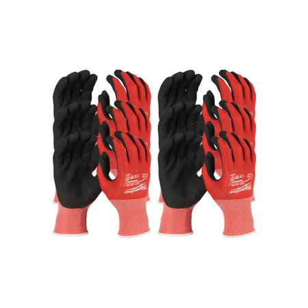 Pack de 12 paires gants anti-coupures tactiles - niveau 1/A - MILWAUKEE