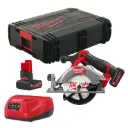 Scie circulaire 12 V FUEL - FCS442-502X - Avec 2 batterie 5,0 Ah + chargeur + HD Box - MILWAUKEE - 4933493489