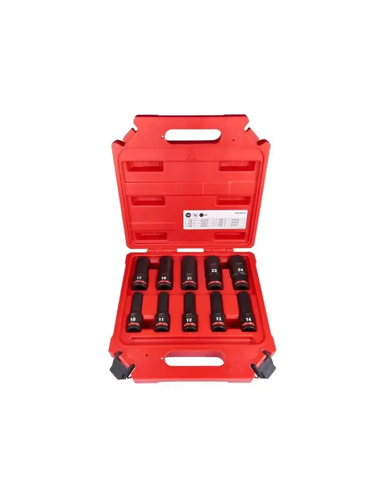 Jeu de douilles longues ½" SHOCKWAVE™ Impact Duty (10 pièces) - MILWAUKEE - 4932480457