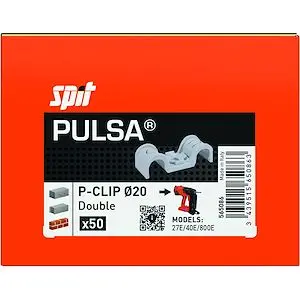 [565086] Crochet plastique P-CLIP - Embase plastique pour fixation de gaines souples eau/électricité - boite de 50 - SPIT - 565086