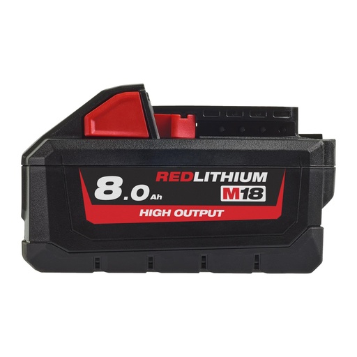 [4932471070] Batterie 18V 8,0Ah HIGH-OUTPUT Red lithium - M18 HB8 - MILWAUKEE - 4932471070