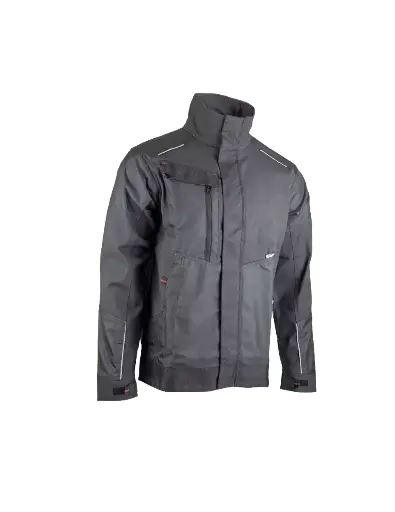 Veste bicolore stretch GRIS NUIT / NOIR - AXONE 2325 - LMA