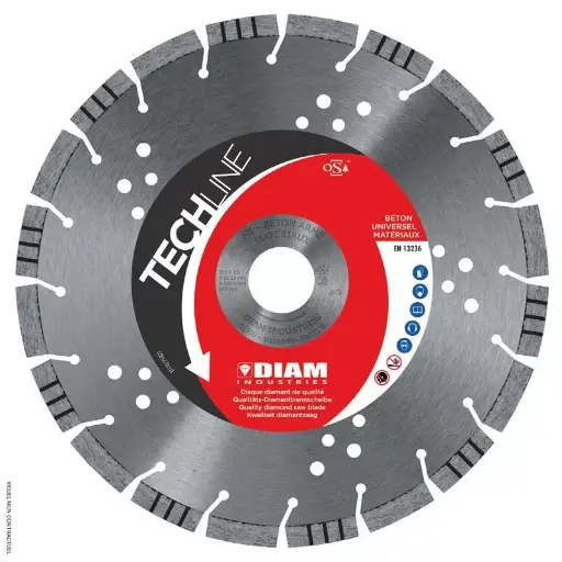 Disque diamanté béton / béton armé / grès / maçonnerie - DIAM INDUSTRIES - FX