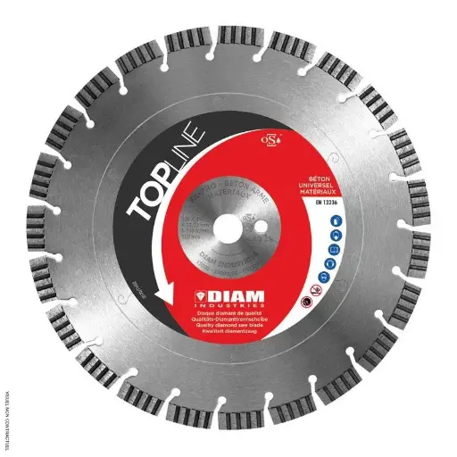 Disque diamanté béton / béton armé / maçonnerie / granit - DIAM INDUSTRIES - FX-PRO 
